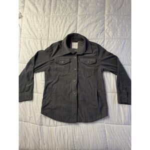 Avec Les Filles Shirt Jacket Shacket Womens Medium Grey Corduroy Pockets